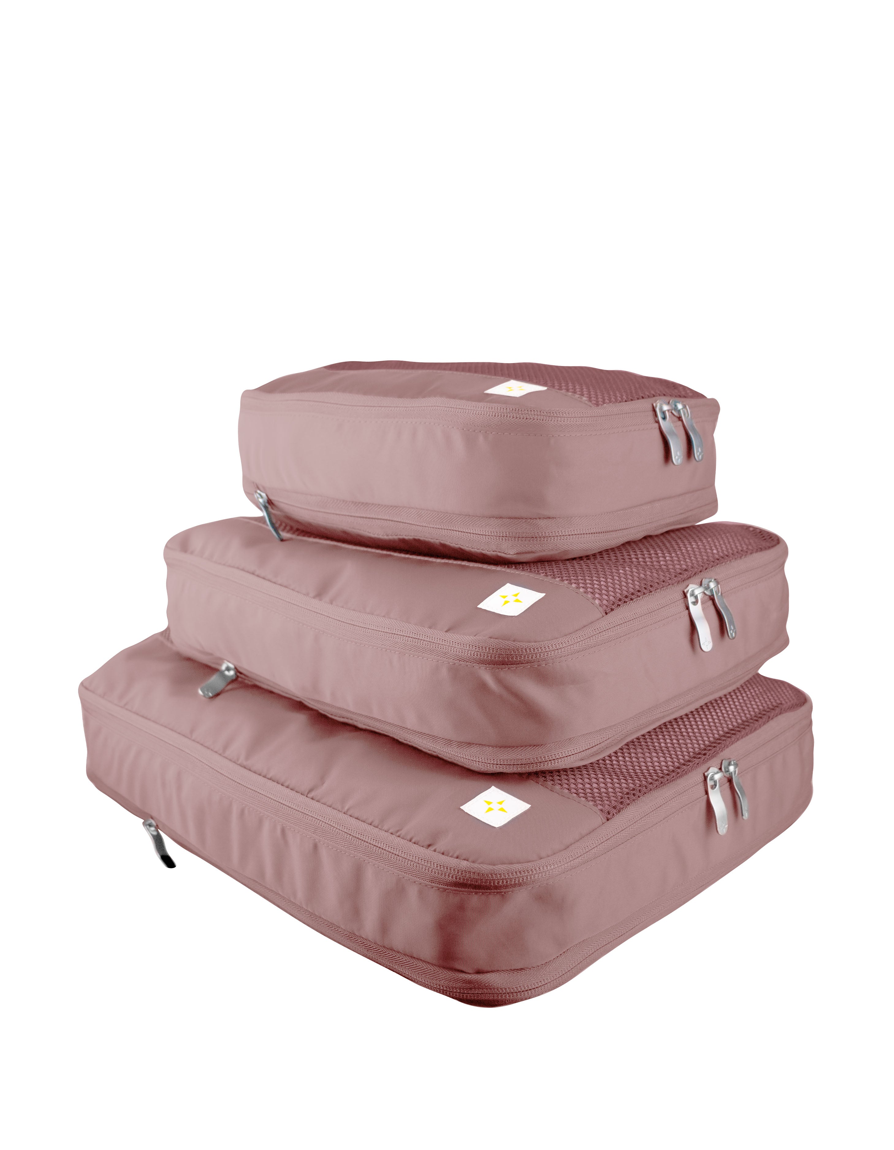 3-PCS COMPRESSIBLE PACKING CUBE SET WORLD TRAVELLER