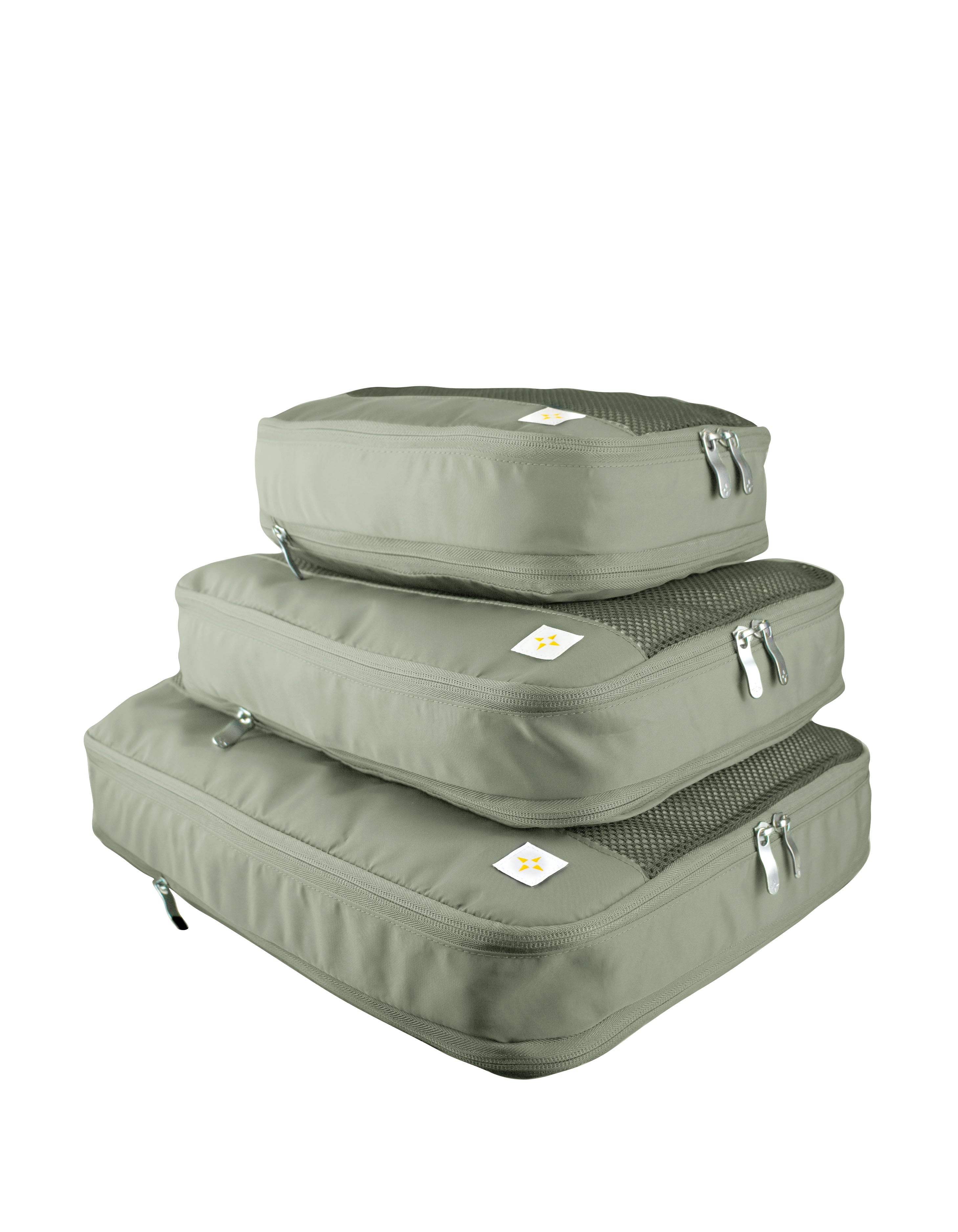 3-PCS COMPRESSIBLE PACKING CUBE SET WORLD TRAVELLER