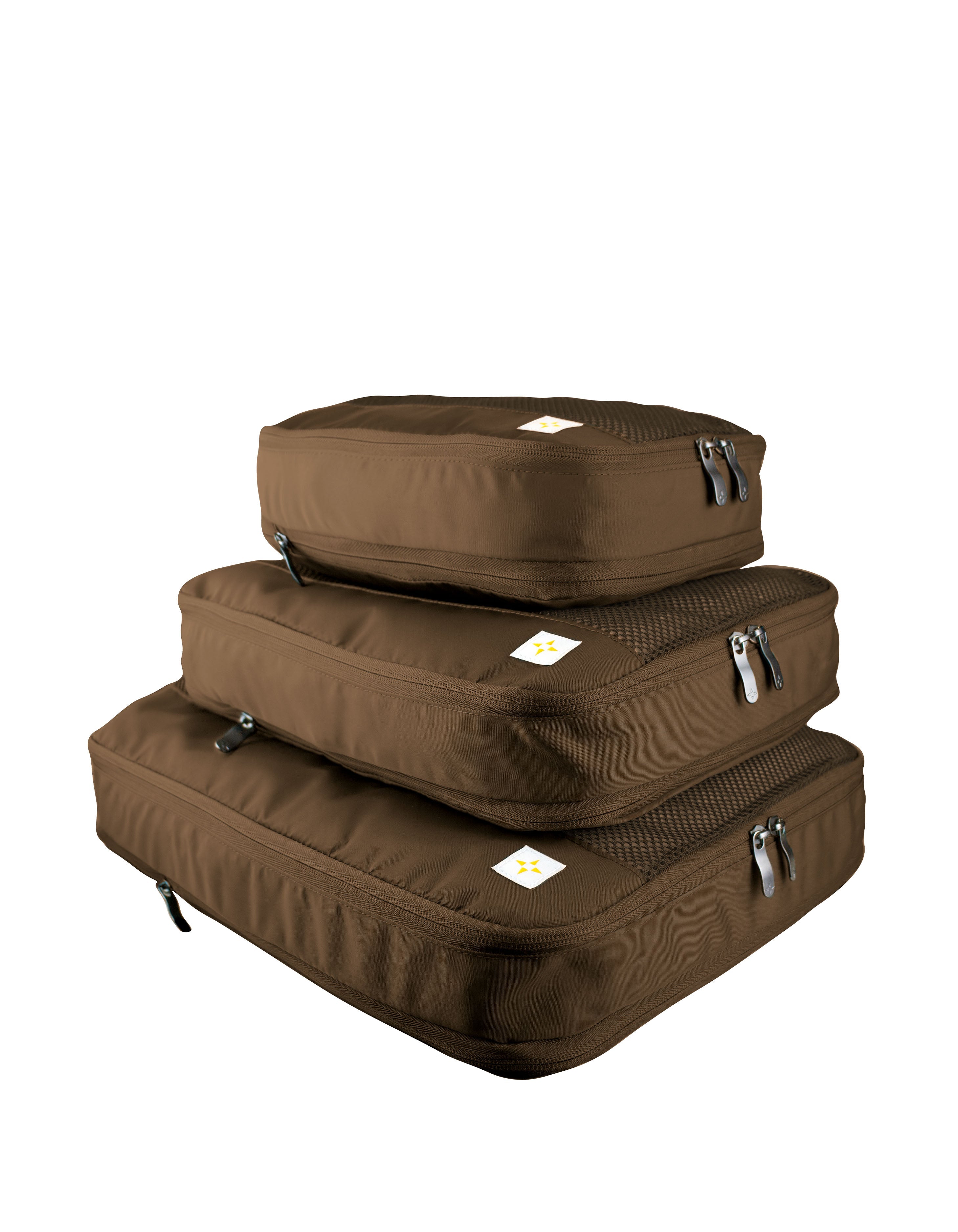 3-PCS COMPRESSIBLE PACKING CUBE SET WORLD TRAVELLER