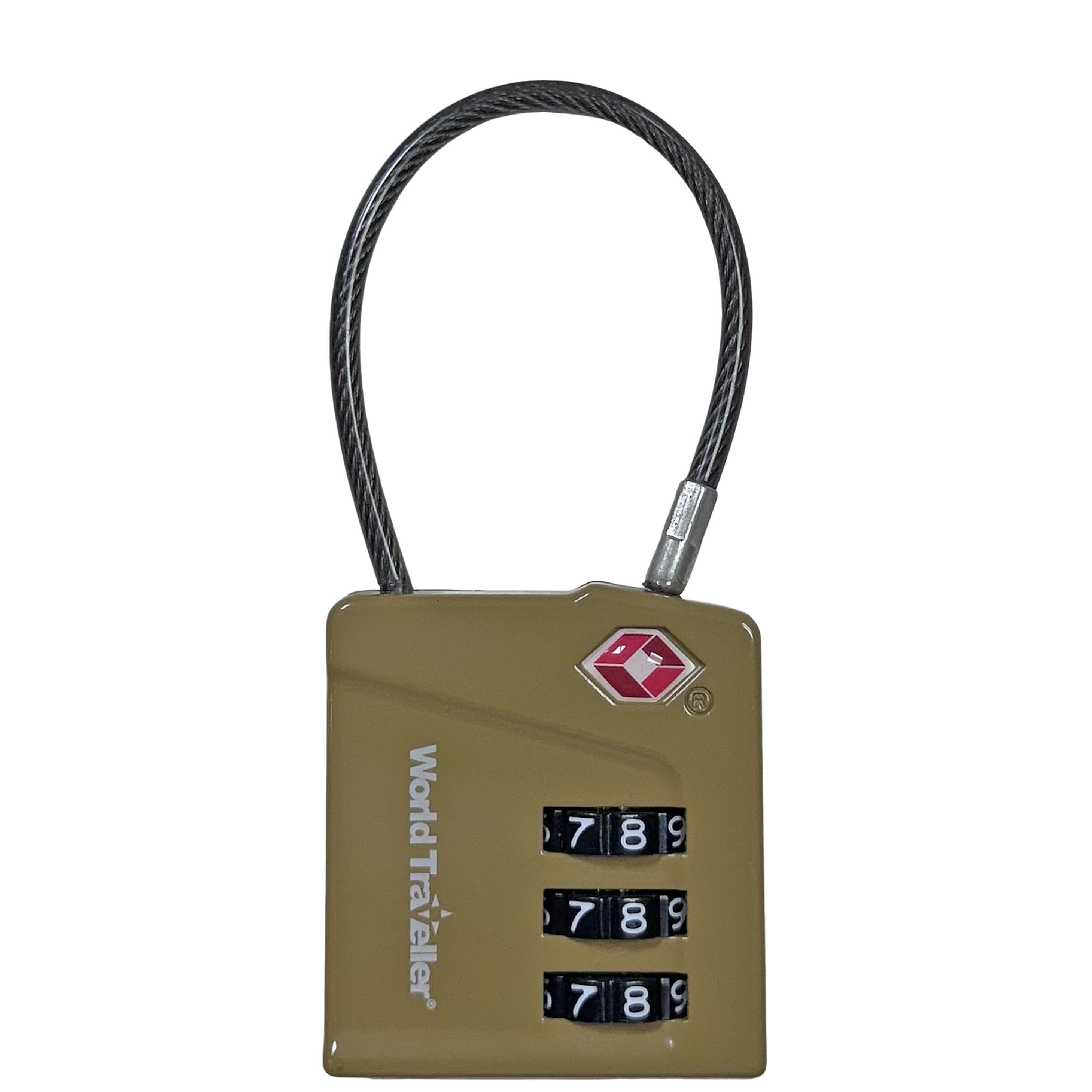 DIAL CABLE TSA LOCK World Traveller Brown OS
