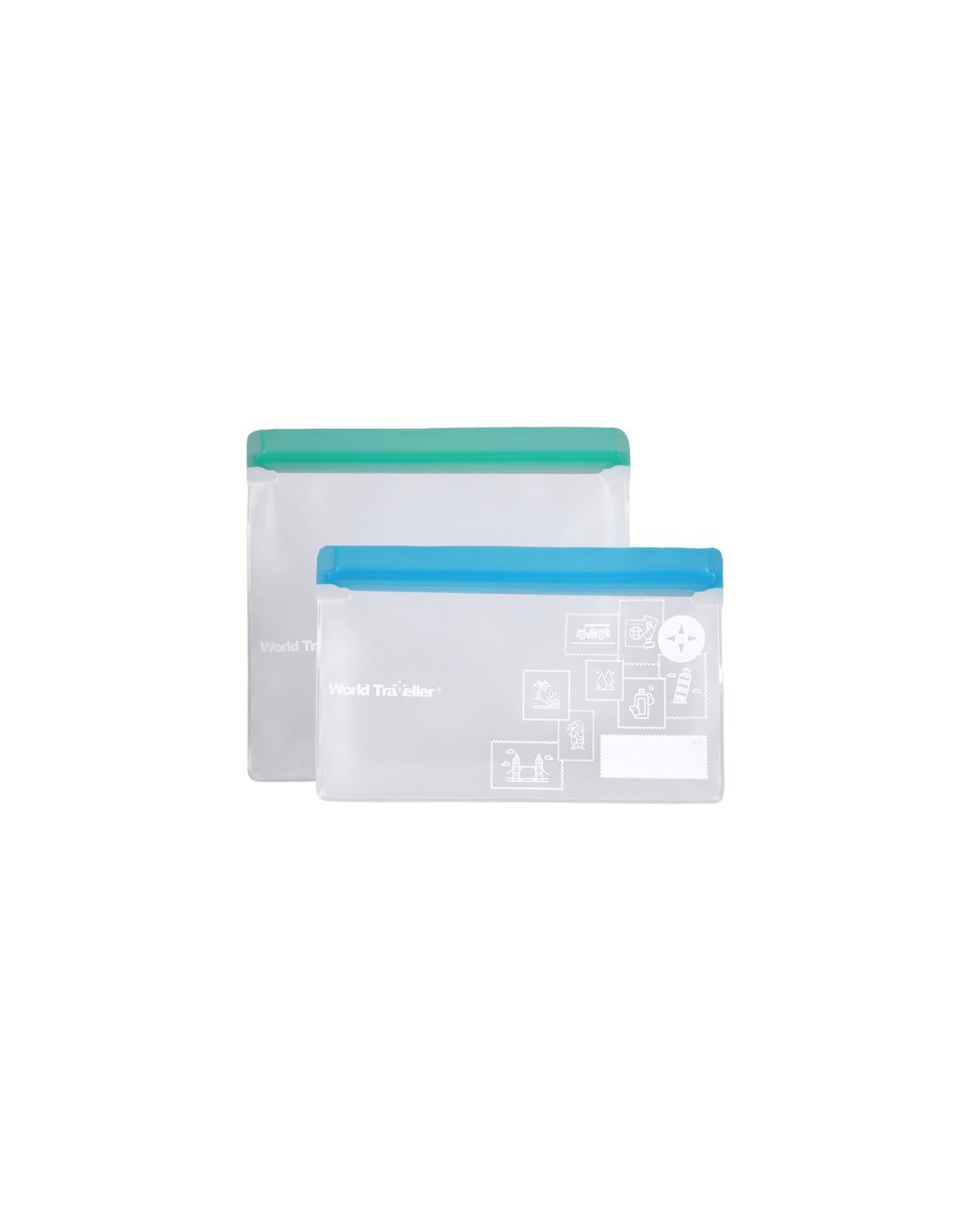WORLD TRAVELLER RESEALABLE POUCH SET ORGANIZER/PACKING CUBES GWP