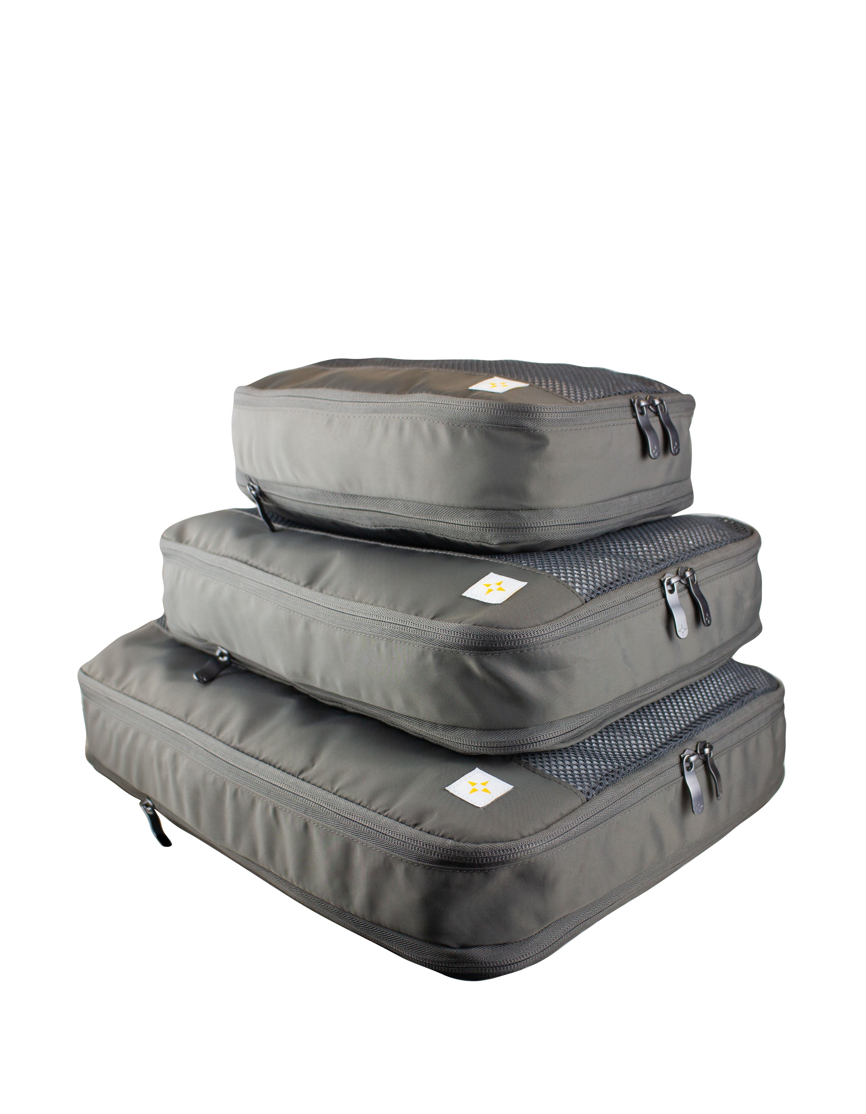 3-PCS COMPRESSIBLE PACKING CUBE SET WORLD TRAVELLER