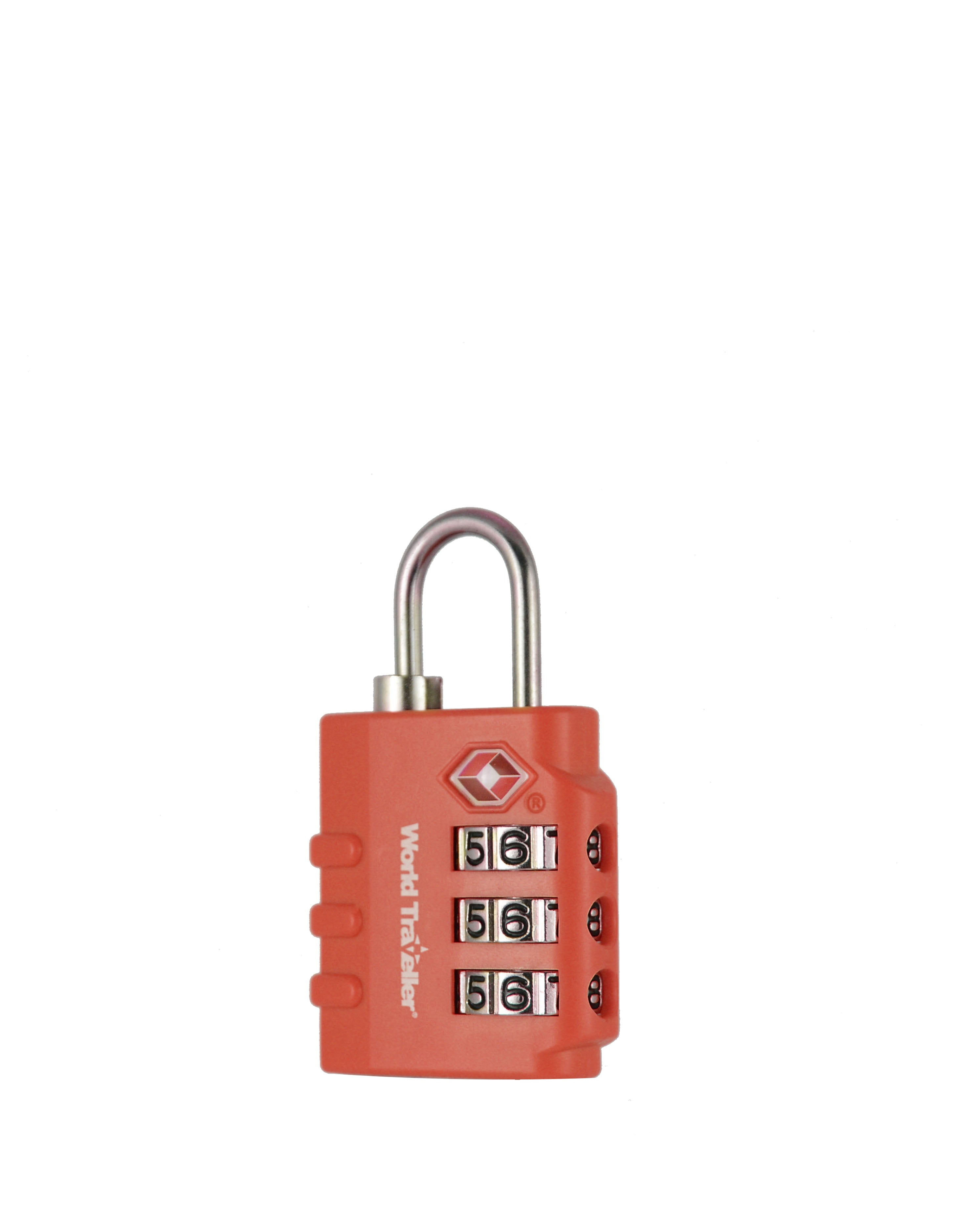 3-DIAL TSA LOCK WORLD TRAVELLER Orange TSA Lock