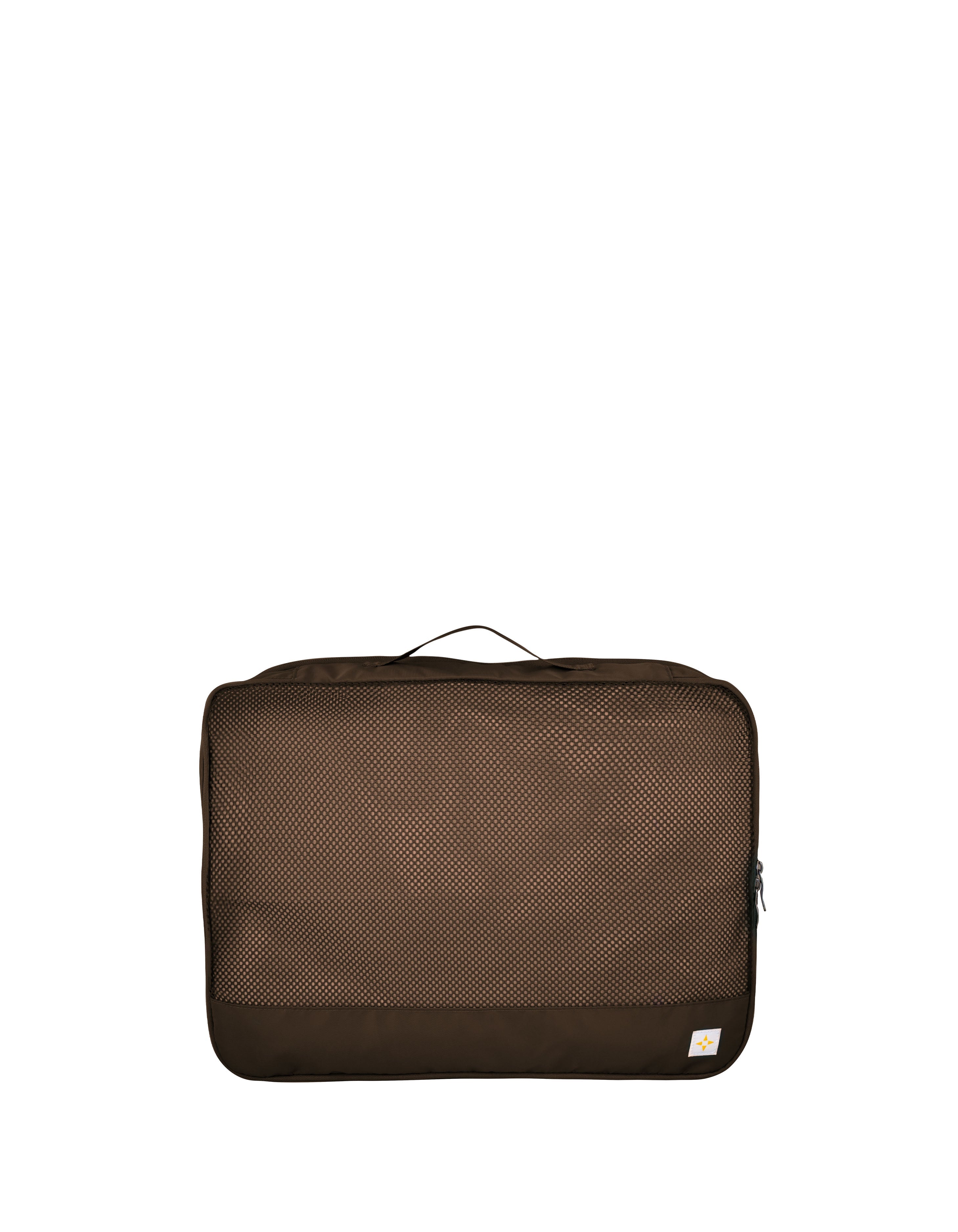 3-PCS COMPRESSIBLE PACKING CUBE SET WORLD TRAVELLER Brown Packing Cube Set