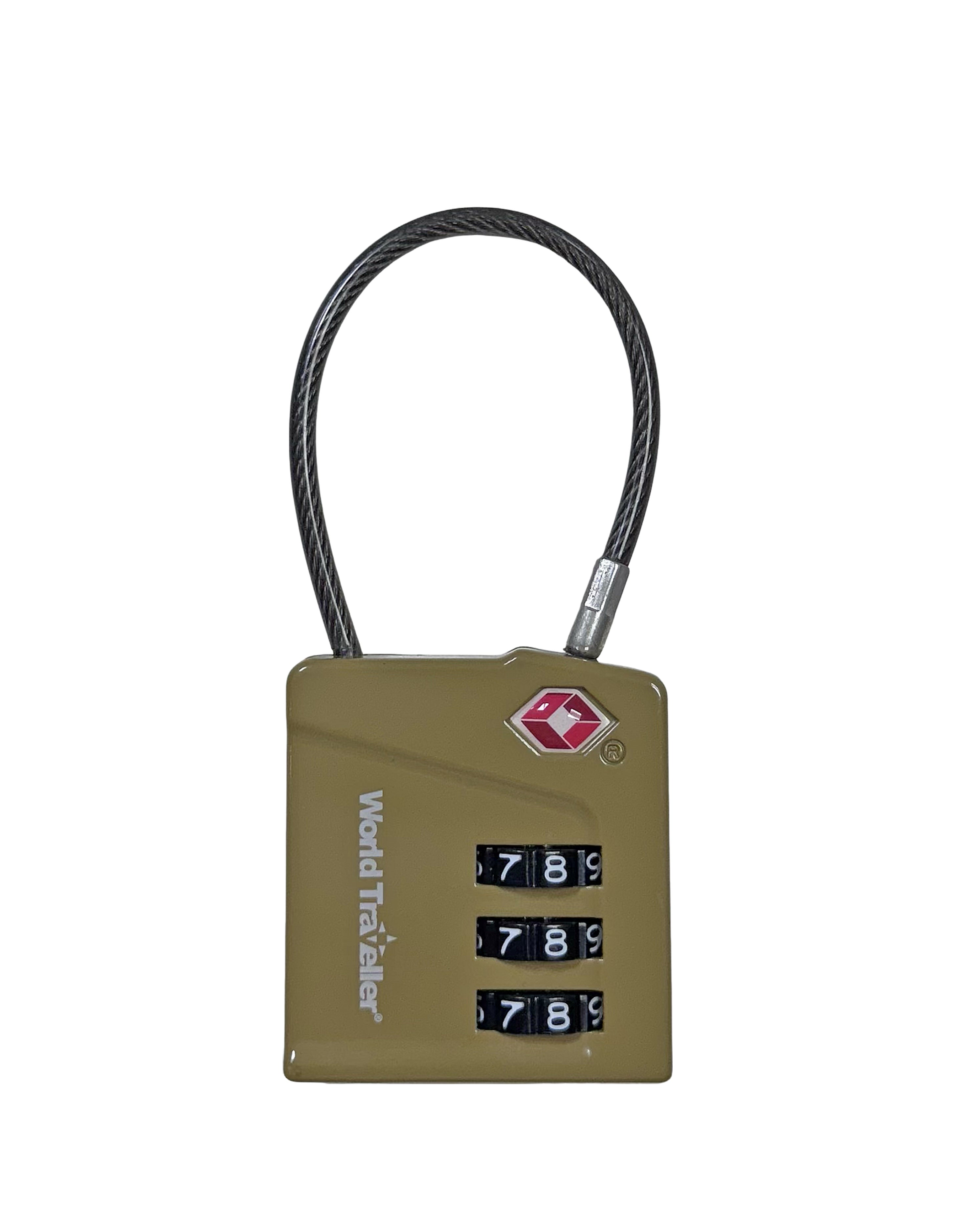 DIAL CABLE TSA LOCK World Traveller Brown OS